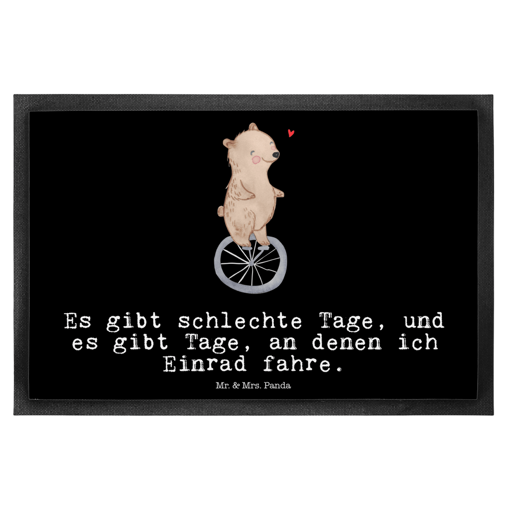 Fußmatte Bär Einrad fahren Tage Einrad fahren Türvorleger, Schmutzmatte, Fußabtreter, Matte, Schmutzfänger, Fußabstreifer, Schmutzfangmatte, Türmatte, Motivfußmatte,  Haustürmatte, Vorleger  Geschenk, Sport, Sportart, Hobby, Schenken, Danke, Dankeschön, Auszeichnung, Gewinn, Sportler
