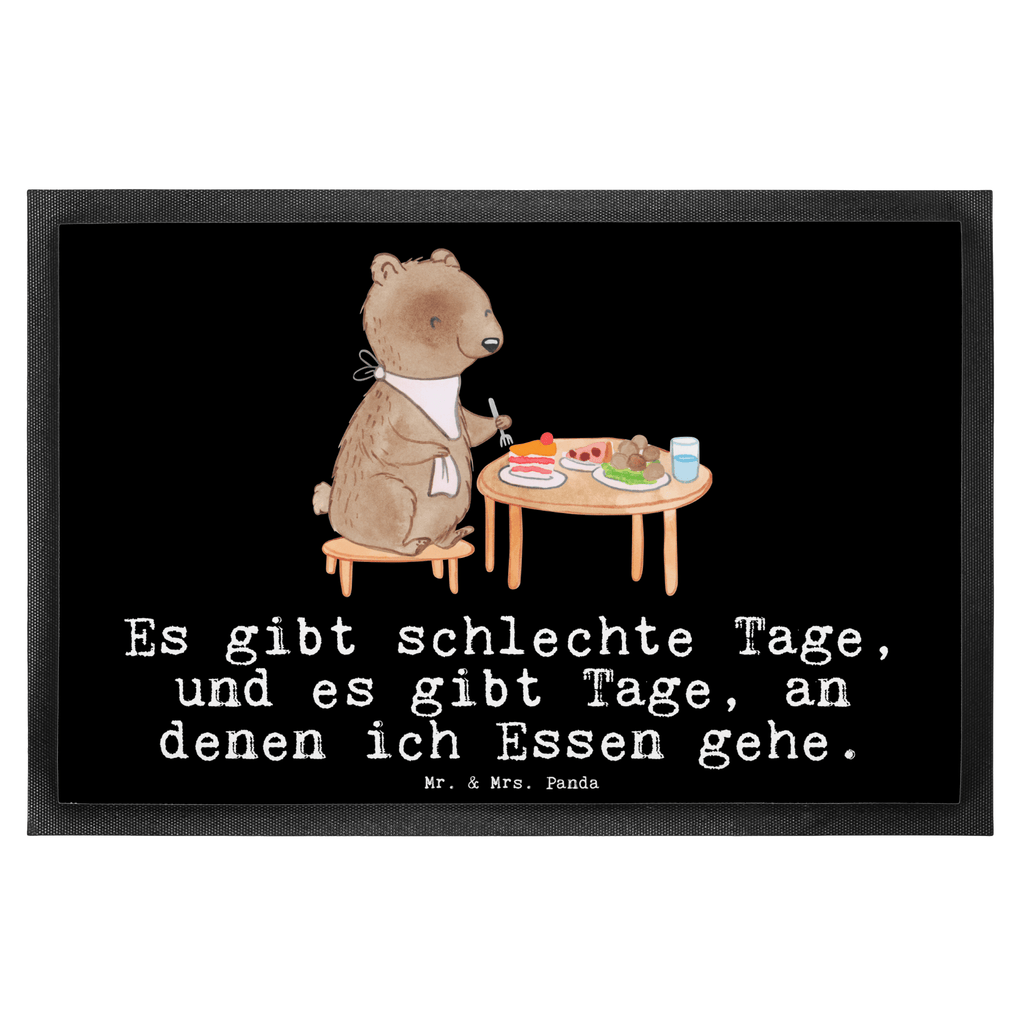 Fußmatte Bär Essen gehen Tage Essen gehen, Essen , Restaurant, Restaurantbesuch Türvorleger, Schmutzmatte, Fußabtreter, Matte, Schmutzfänger, Fußabstreifer, Schmutzfangmatte, Türmatte, Motivfußmatte,  Haustürmatte, Vorleger  Geschenk, Sport, Sportart, Hobby, Schenken, Danke, Dankeschön, Auszeichnung, Gewinn, Sportler
