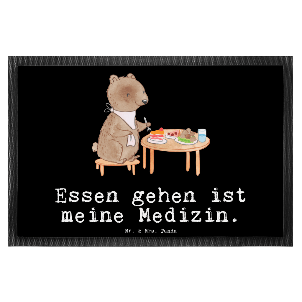 Fußmatte Bär Essen gehen Medizin Türvorleger, Schmutzmatte, Fußabtreter, Matte, Schmutzfänger, Fußabstreifer, Schmutzfangmatte, Türmatte, Motivfußmatte, Haustürmatte, Vorleger, Geschenk, Sport, Sportart, Hobby, Schenken, Danke, Dankeschön, Auszeichnung, Gewinn, Sportler, Essen gehen, Essen, Restaurant, Restaurantbesuch, Köstlichkeiten