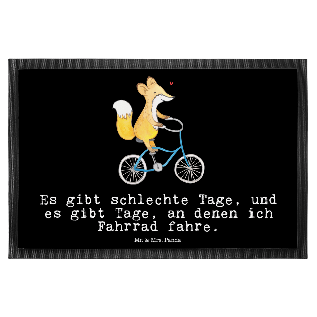Fußmatte Fuchs Fahrrad fahren Tage Fahrrad fahren, Radeln, Trekking, Mountainbiking, Radsport Türvorleger, Schmutzmatte, Fußabtreter, Matte, Schmutzfänger, Fußabstreifer, Schmutzfangmatte, Türmatte, Motivfußmatte,  Haustürmatte, Vorleger  Geschenk, Sport, Sportart, Hobby, Schenken, Danke, Dankeschön, Auszeichnung, Gewinn, Sportler