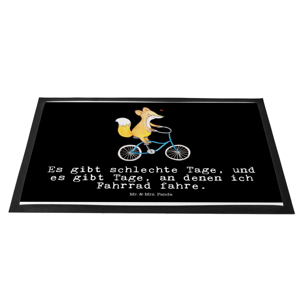 Fußmatte Fuchs Fahrrad fahren Tage Fahrrad fahren, Radeln, Trekking, Mountainbiking, Radsport Türvorleger, Schmutzmatte, Fußabtreter, Matte, Schmutzfänger, Fußabstreifer, Schmutzfangmatte, Türmatte, Motivfußmatte,  Haustürmatte, Vorleger  Geschenk, Sport, Sportart, Hobby, Schenken, Danke, Dankeschön, Auszeichnung, Gewinn, Sportler