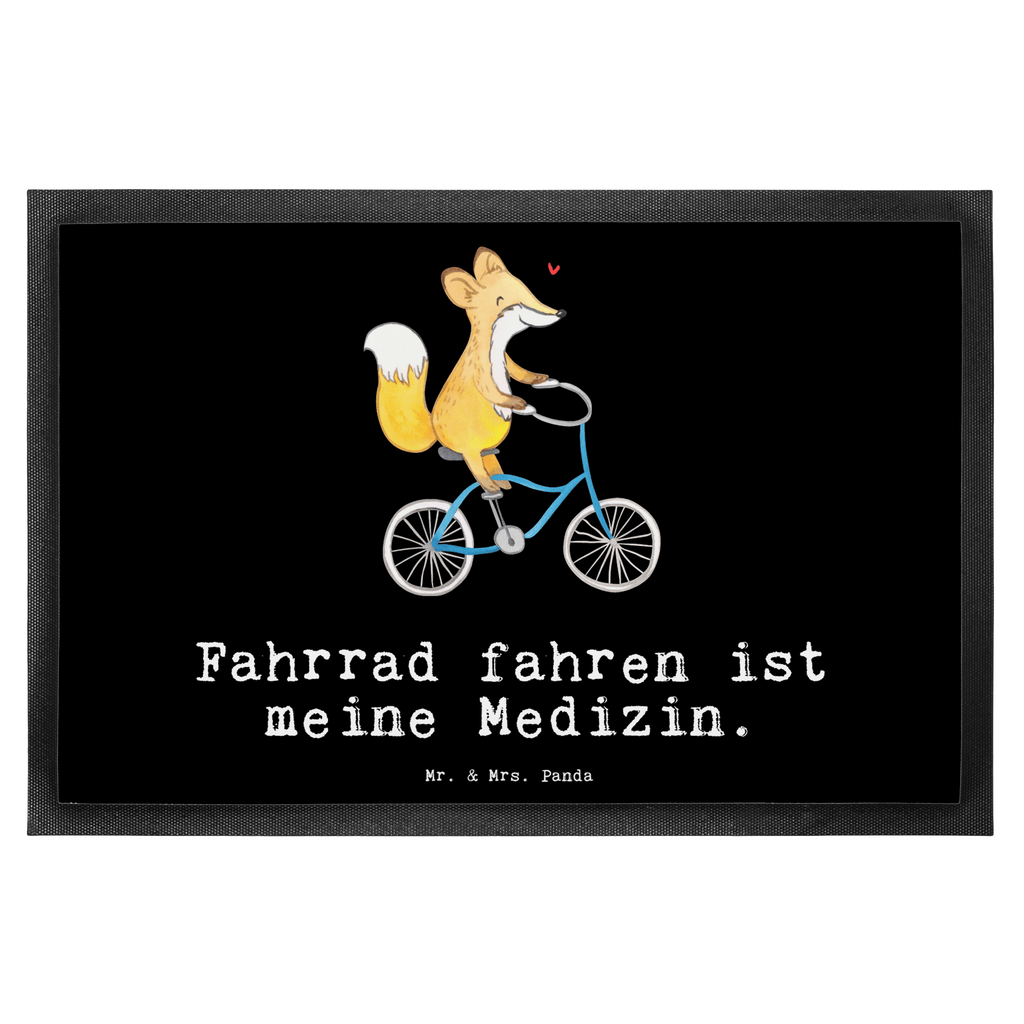Fußmatte Fuchs Fahrrad fahren Medizin Fahrrad fahren, Radeln, Trekking, Mountainbiking, Radsport Türvorleger, Schmutzmatte, Fußabtreter, Matte, Schmutzfänger, Fußabstreifer, Schmutzfangmatte, Türmatte, Motivfußmatte,  Haustürmatte, Vorleger  Geschenk, Sport, Sportart, Hobby, Schenken, Danke, Dankeschön, Auszeichnung, Gewinn, Sportler