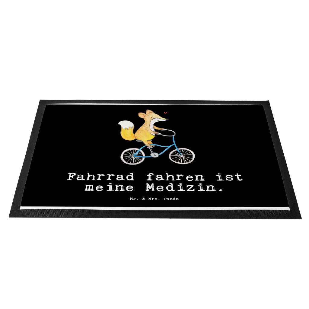 Fußmatte Fuchs Fahrrad fahren Medizin Fahrrad fahren, Radeln, Trekking, Mountainbiking, Radsport Türvorleger, Schmutzmatte, Fußabtreter, Matte, Schmutzfänger, Fußabstreifer, Schmutzfangmatte, Türmatte, Motivfußmatte,  Haustürmatte, Vorleger  Geschenk, Sport, Sportart, Hobby, Schenken, Danke, Dankeschön, Auszeichnung, Gewinn, Sportler