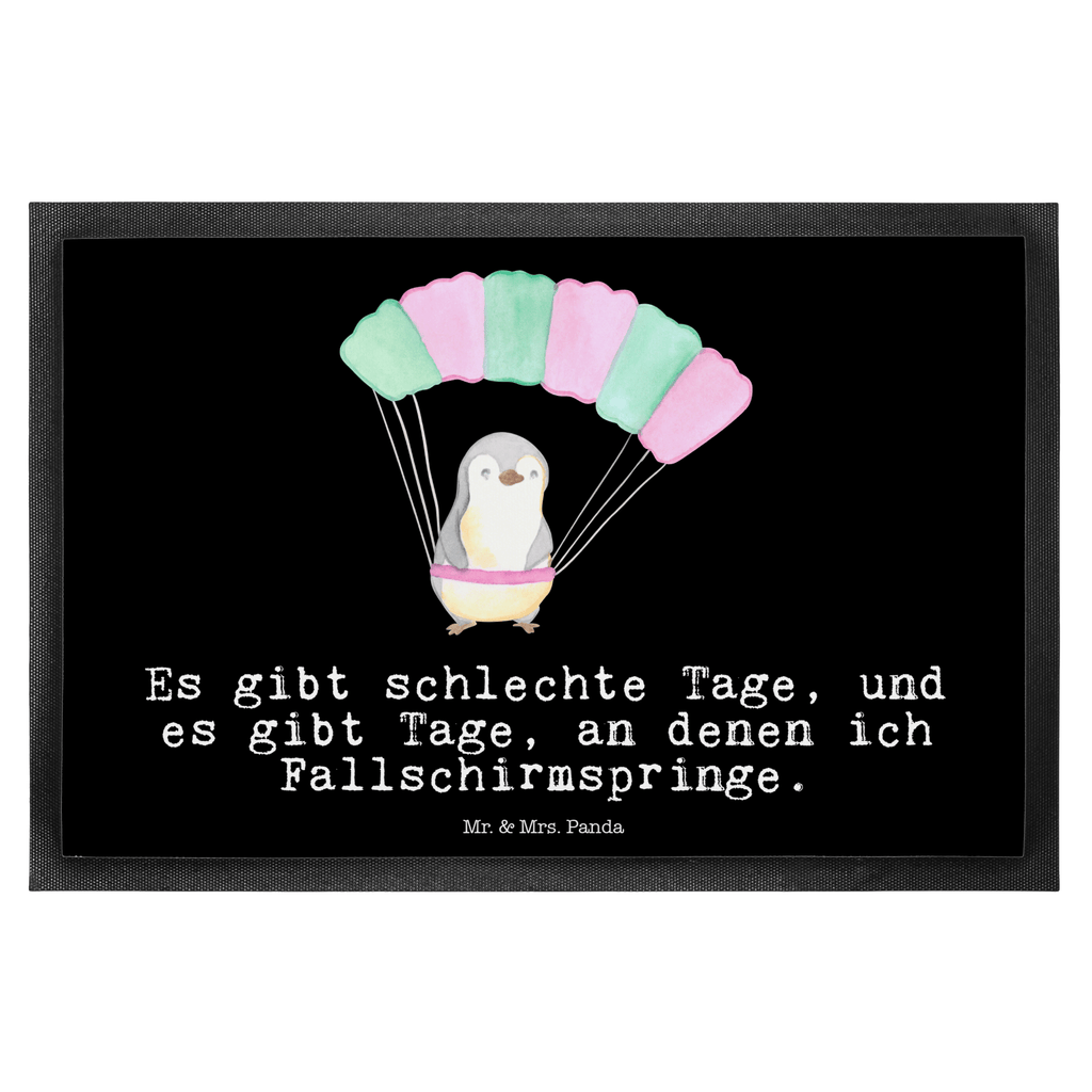 Fußmatte Pinguin Fallschirm springen Tage Fallschirmspringen, Skydive, Fallschirmsprung Türvorleger, Schmutzmatte, Fußabtreter, Matte, Schmutzfänger, Fußabstreifer, Schmutzfangmatte, Türmatte, Motivfußmatte,  Haustürmatte, Vorleger  Geschenk, Sport, Sportart, Hobby, Schenken, Danke, Dankeschön, Auszeichnung, Gewinn, Sportler