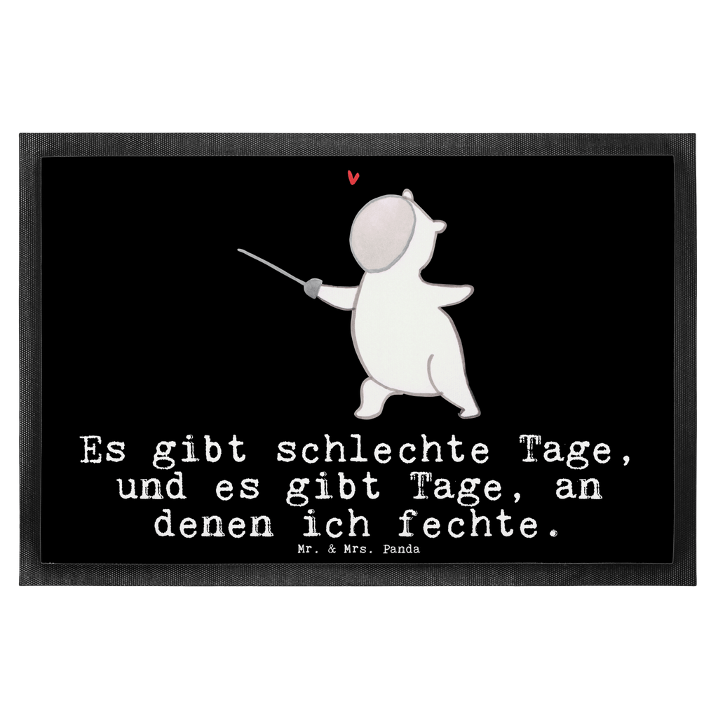 Fußmatte Panda Fechten Tage Fechten, Fechter Bund, Fecht Verein, Fecht Club Türvorleger, Schmutzmatte, Fußabtreter, Matte, Schmutzfänger, Fußabstreifer, Schmutzfangmatte, Türmatte, Motivfußmatte,  Haustürmatte, Vorleger  Geschenk, Sport, Sportart, Hobby, Schenken, Danke, Dankeschön, Auszeichnung, Gewinn, Sportler