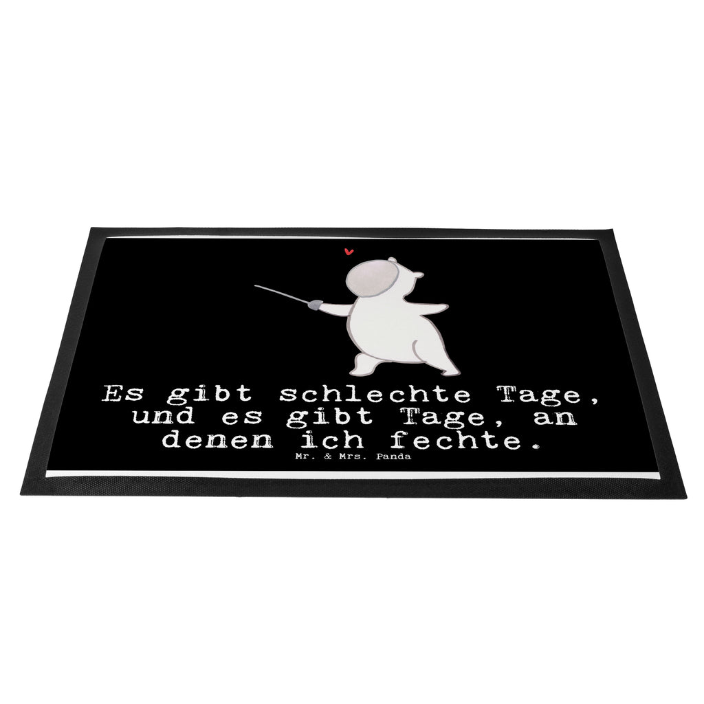 Fußmatte Panda Fechten Tage Fechten, Fechter Bund, Fecht Verein, Fecht Club Türvorleger, Schmutzmatte, Fußabtreter, Matte, Schmutzfänger, Fußabstreifer, Schmutzfangmatte, Türmatte, Motivfußmatte,  Haustürmatte, Vorleger  Geschenk, Sport, Sportart, Hobby, Schenken, Danke, Dankeschön, Auszeichnung, Gewinn, Sportler