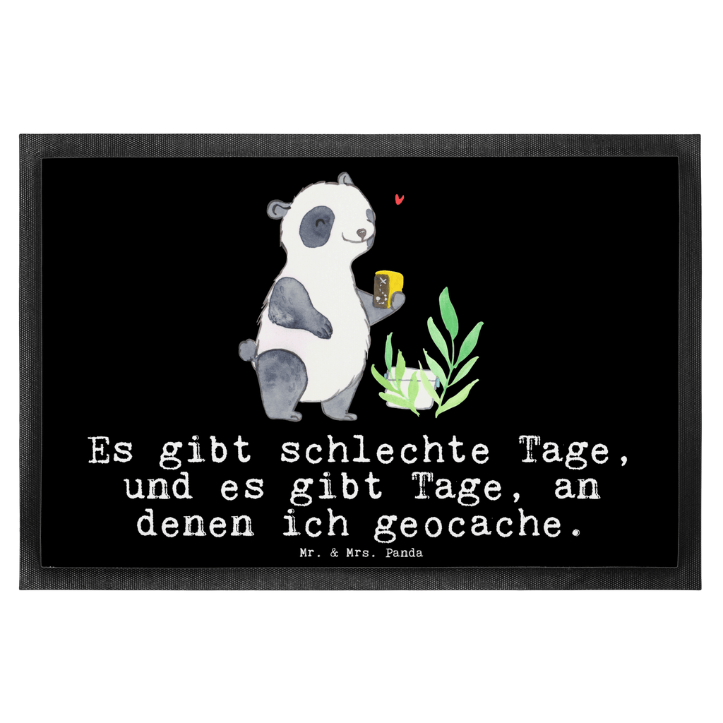 Fußmatte Panda Geocaching Tage Geocaching, Schatzsuchen, GPS Schnitzeljagd, Opencaching Türvorleger, Schmutzmatte, Fußabtreter, Matte, Schmutzfänger, Fußabstreifer, Schmutzfangmatte, Türmatte, Motivfußmatte,  Haustürmatte, Vorleger  Geschenk, Sport, Sportart, Hobby, Schenken, Danke, Dankeschön, Auszeichnung, Gewinn, Sportler