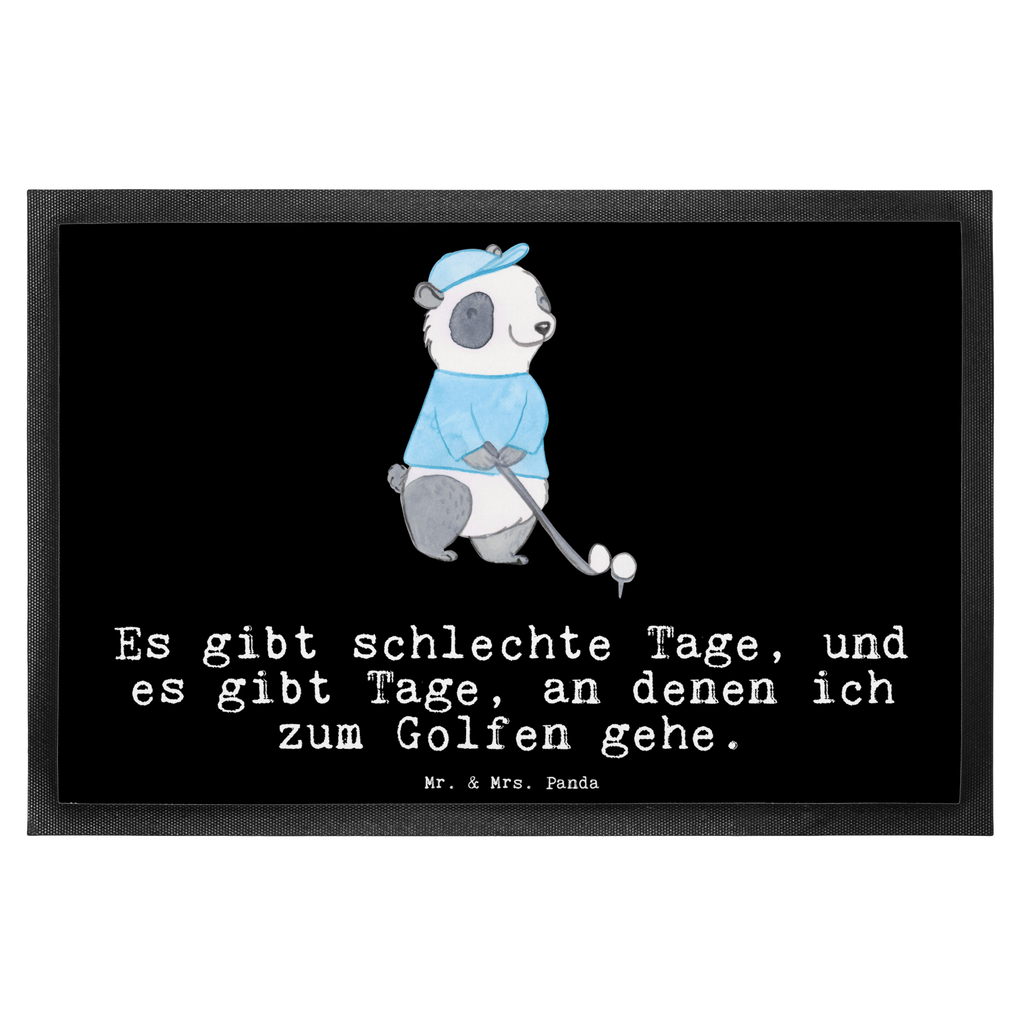 Fußmatte Panda Golfen Tage Golfen, Golf spielen, Golfplatz, Golfturnier, Golf Verein Türvorleger, Schmutzmatte, Fußabtreter, Matte, Schmutzfänger, Fußabstreifer, Schmutzfangmatte, Türmatte, Motivfußmatte,  Haustürmatte, Vorleger  Geschenk, Sport, Sportart, Hobby, Schenken, Danke, Dankeschön, Auszeichnung, Gewinn, Sportler