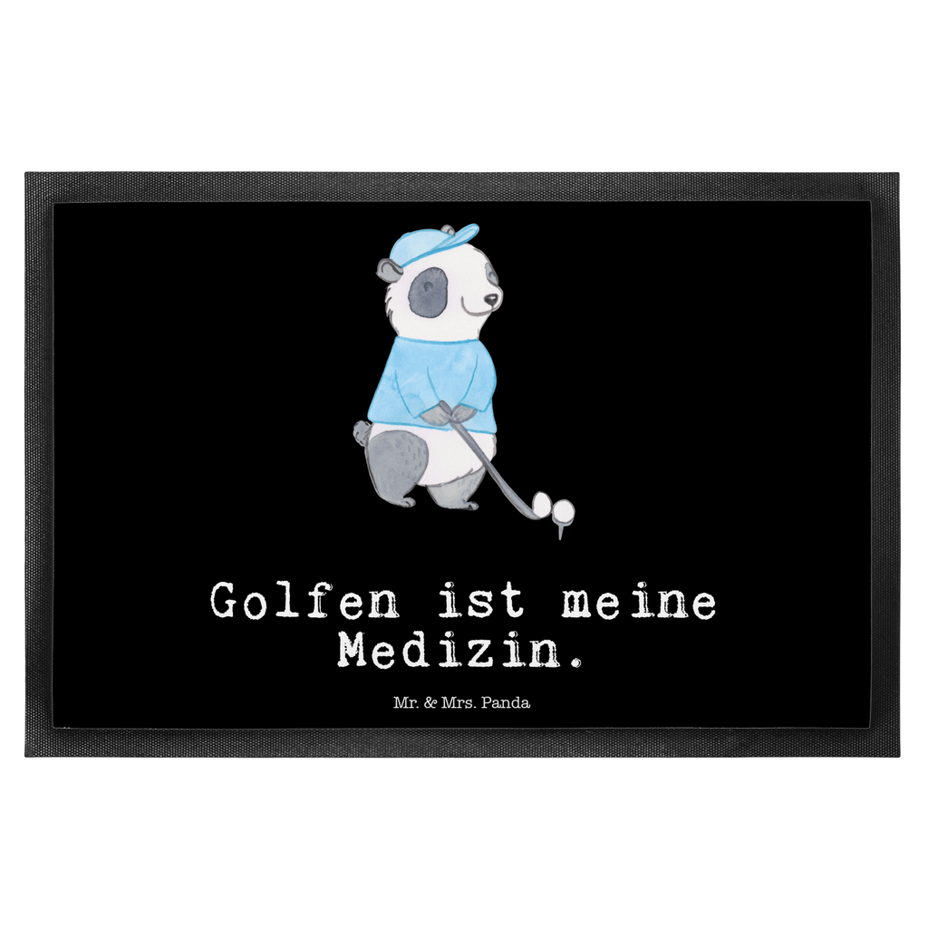 Fußmatte Panda Golfen Medizin Golfen, Golf spielen, Golfplatz, Golfturnier, Golf Verein Türvorleger, Schmutzmatte, Fußabtreter, Matte, Schmutzfänger, Fußabstreifer, Schmutzfangmatte, Türmatte, Motivfußmatte,  Haustürmatte, Vorleger  Geschenk, Sport, Sportart, Hobby, Schenken, Danke, Dankeschön, Auszeichnung, Gewinn, Sportler