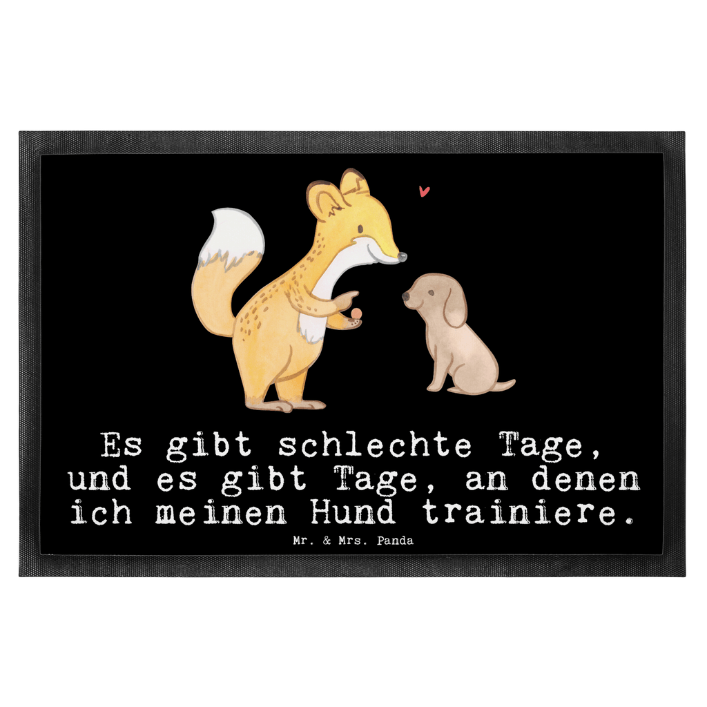 Fußmatte Fuchs Hundetraining Tage Hundetraining, Hundeerziehung, Hundeschule, Welpenschule, Hundeprüfung Türvorleger, Schmutzmatte, Fußabtreter, Matte, Schmutzfänger, Fußabstreifer, Schmutzfangmatte, Türmatte, Motivfußmatte,  Haustürmatte, Vorleger  Geschenk, Sport, Sportart, Hobby, Schenken, Danke, Dankeschön, Auszeichnung, Gewinn, Sportler