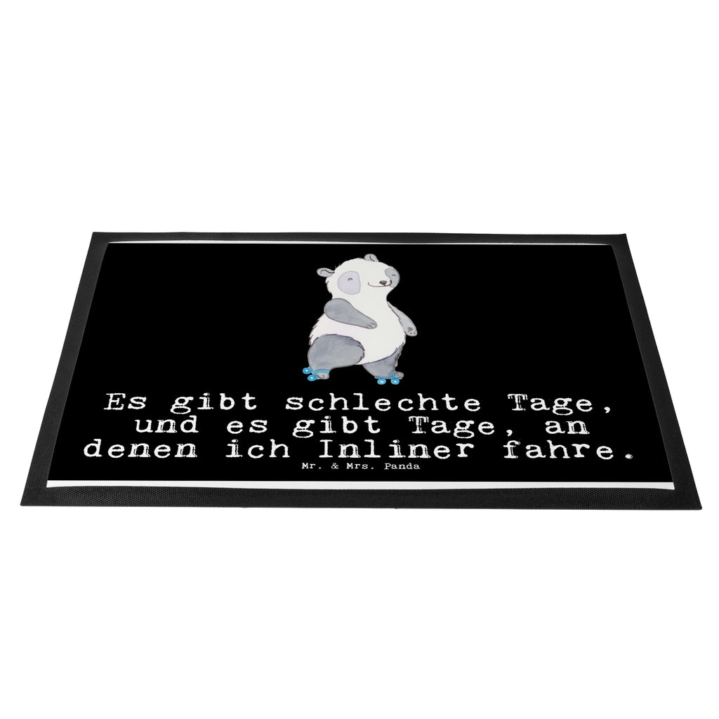 Fußmatte Panda Inliner fahren Tage Inliner fahren, Rollschuh fahren, Rollerblades, inlinern Türvorleger, Schmutzmatte, Fußabtreter, Matte, Schmutzfänger, Fußabstreifer, Schmutzfangmatte, Türmatte, Motivfußmatte,  Haustürmatte, Vorleger  Geschenk, Sport, Sportart, Hobby, Schenken, Danke, Dankeschön, Auszeichnung, Gewinn, Sportler
