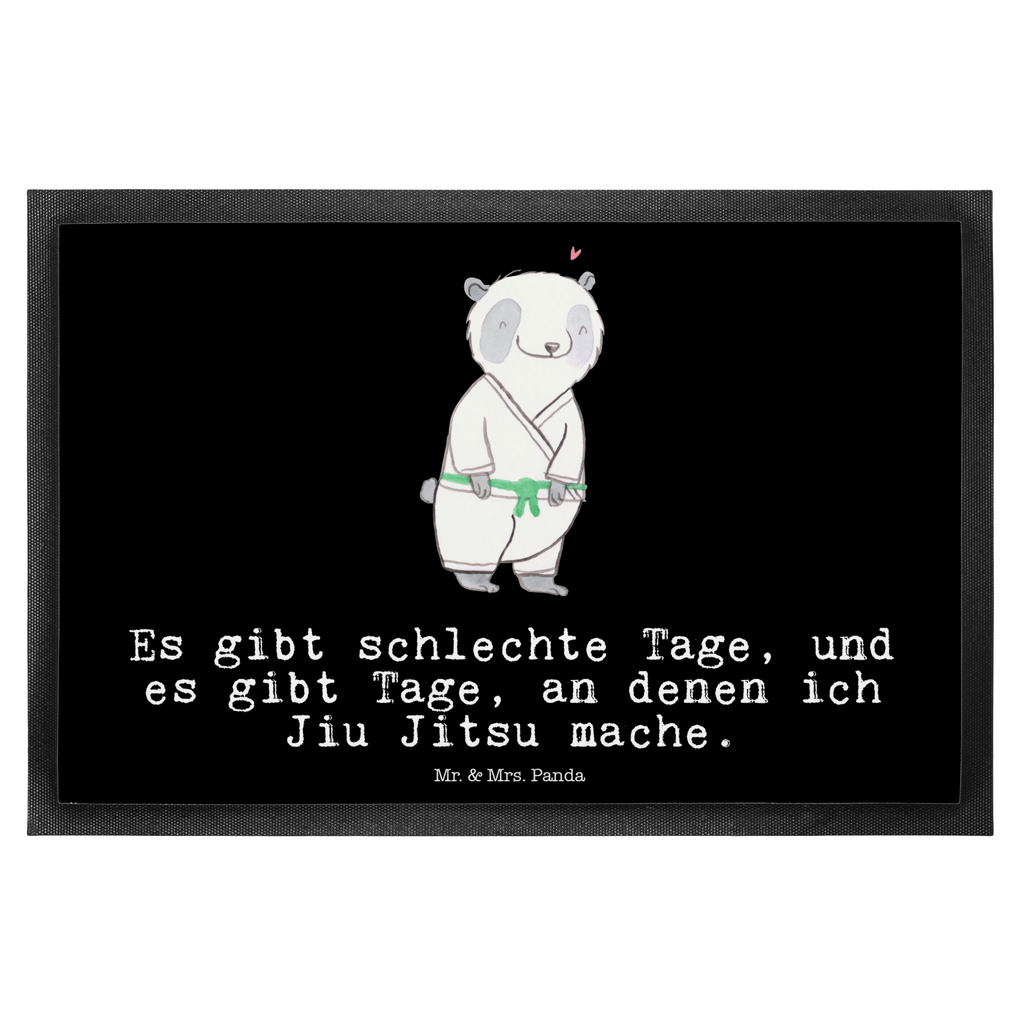 Fußmatte Panda Jiu Jitsu Tage Jiu Jitsu, japanische Kampfkunst, Selbstverteidigung Türvorleger, Schmutzmatte, Fußabtreter, Matte, Schmutzfänger, Fußabstreifer, Schmutzfangmatte, Türmatte, Motivfußmatte,  Haustürmatte, Vorleger  Geschenk, Sport, Sportart, Hobby, Schenken, Danke, Dankeschön, Auszeichnung, Gewinn, Sportler