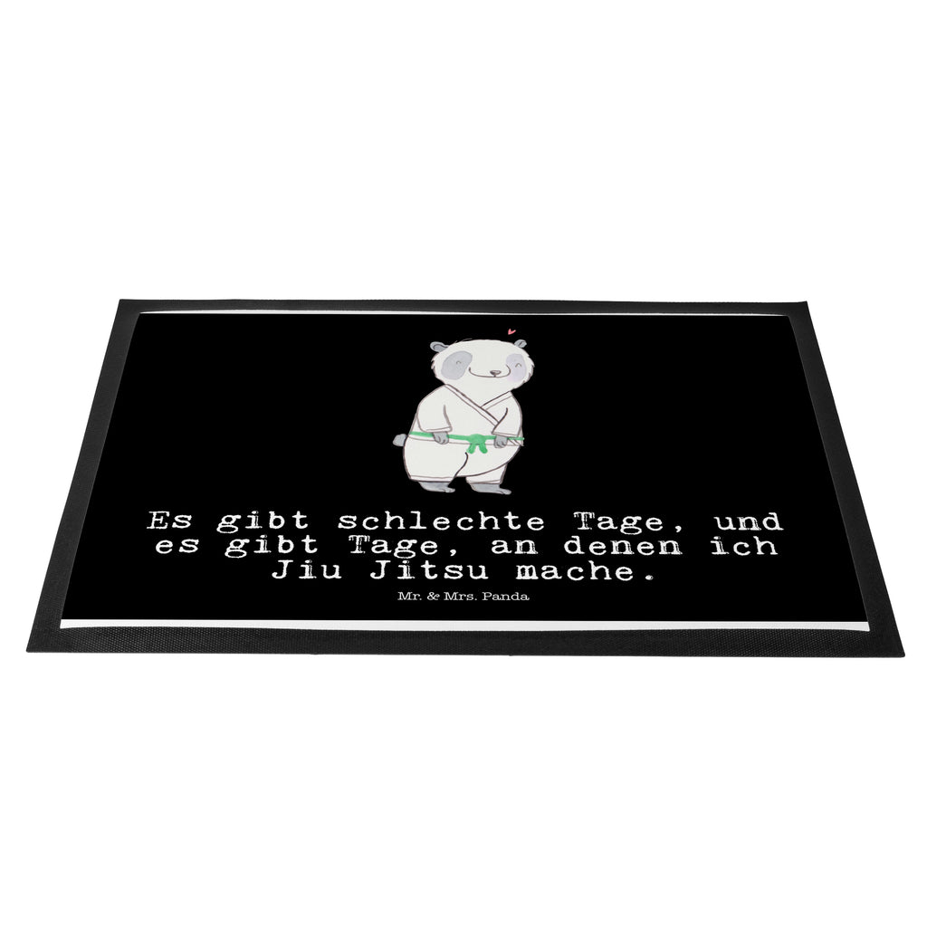 Fußmatte Panda Jiu Jitsu Tage Jiu Jitsu, japanische Kampfkunst, Selbstverteidigung Türvorleger, Schmutzmatte, Fußabtreter, Matte, Schmutzfänger, Fußabstreifer, Schmutzfangmatte, Türmatte, Motivfußmatte,  Haustürmatte, Vorleger  Geschenk, Sport, Sportart, Hobby, Schenken, Danke, Dankeschön, Auszeichnung, Gewinn, Sportler