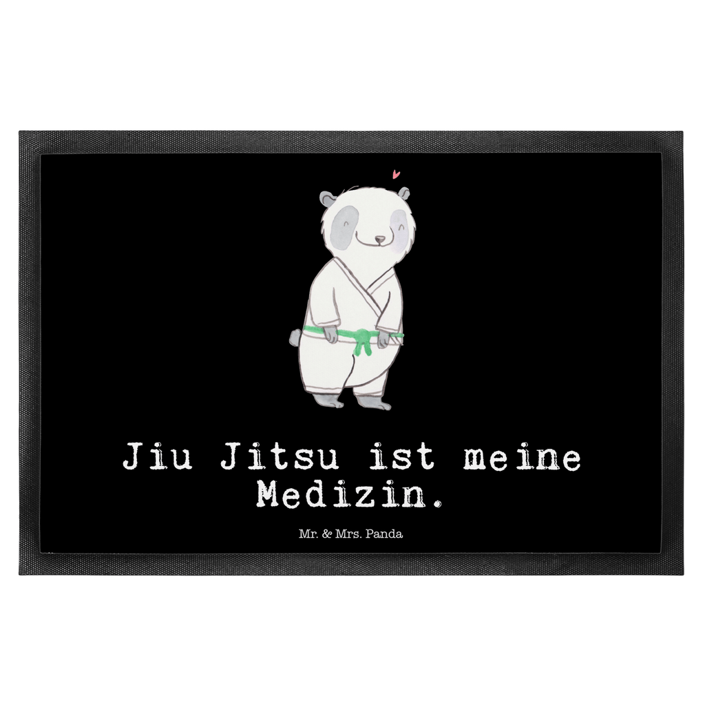Fußmatte Panda Jiu Jitsu Medizin Jiu Jitsu, japanische Kampfkunst, Selbstverteidigung Türvorleger, Schmutzmatte, Fußabtreter, Matte, Schmutzfänger, Fußabstreifer, Schmutzfangmatte, Türmatte, Motivfußmatte,  Haustürmatte, Vorleger  Geschenk, Sport, Sportart, Hobby, Schenken, Danke, Dankeschön, Auszeichnung, Gewinn, Sportler