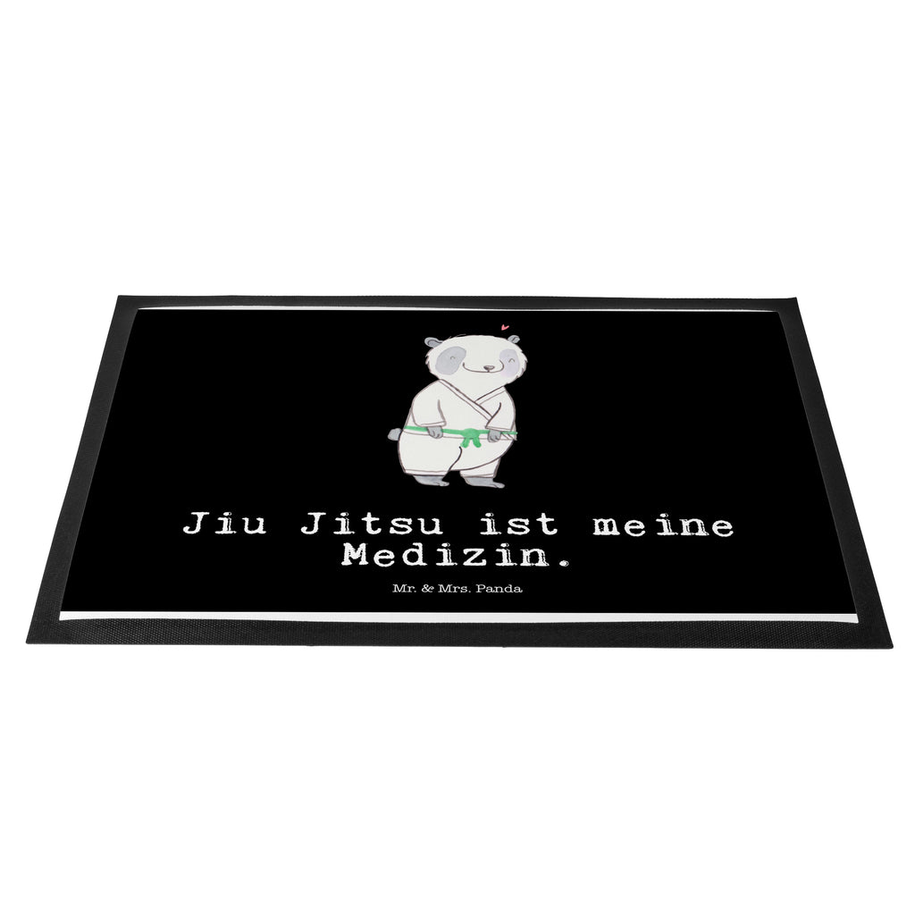 Fußmatte Panda Jiu Jitsu Medizin Jiu Jitsu, japanische Kampfkunst, Selbstverteidigung Türvorleger, Schmutzmatte, Fußabtreter, Matte, Schmutzfänger, Fußabstreifer, Schmutzfangmatte, Türmatte, Motivfußmatte,  Haustürmatte, Vorleger  Geschenk, Sport, Sportart, Hobby, Schenken, Danke, Dankeschön, Auszeichnung, Gewinn, Sportler