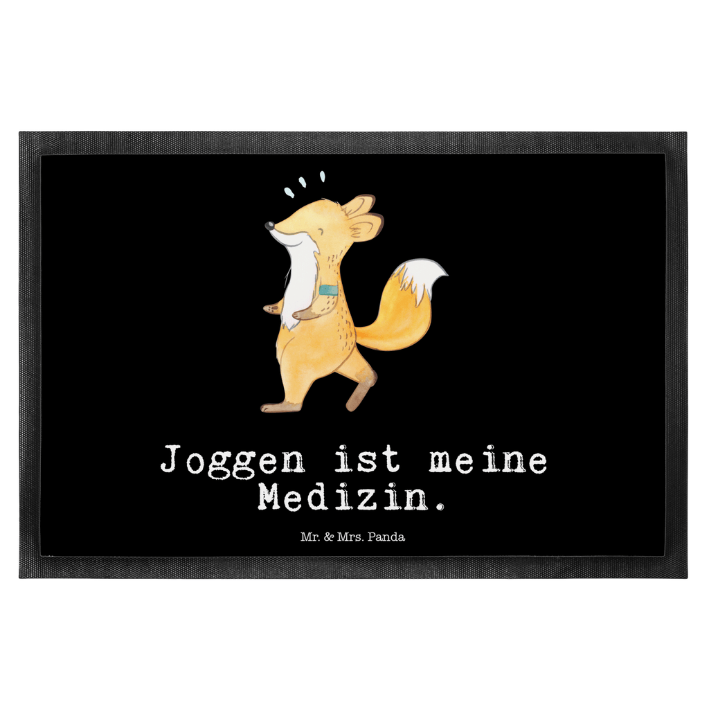 Fußmatte Fuchs Joggen Medizin Joggen, Dauerlauf, Laufsport, Laufen Türvorleger, Schmutzmatte, Fußabtreter, Matte, Schmutzfänger, Fußabstreifer, Schmutzfangmatte, Türmatte, Motivfußmatte,  Haustürmatte, Vorleger  Geschenk, Sport, Sportart, Hobby, Schenken, Danke, Dankeschön, Auszeichnung, Gewinn, Sportler