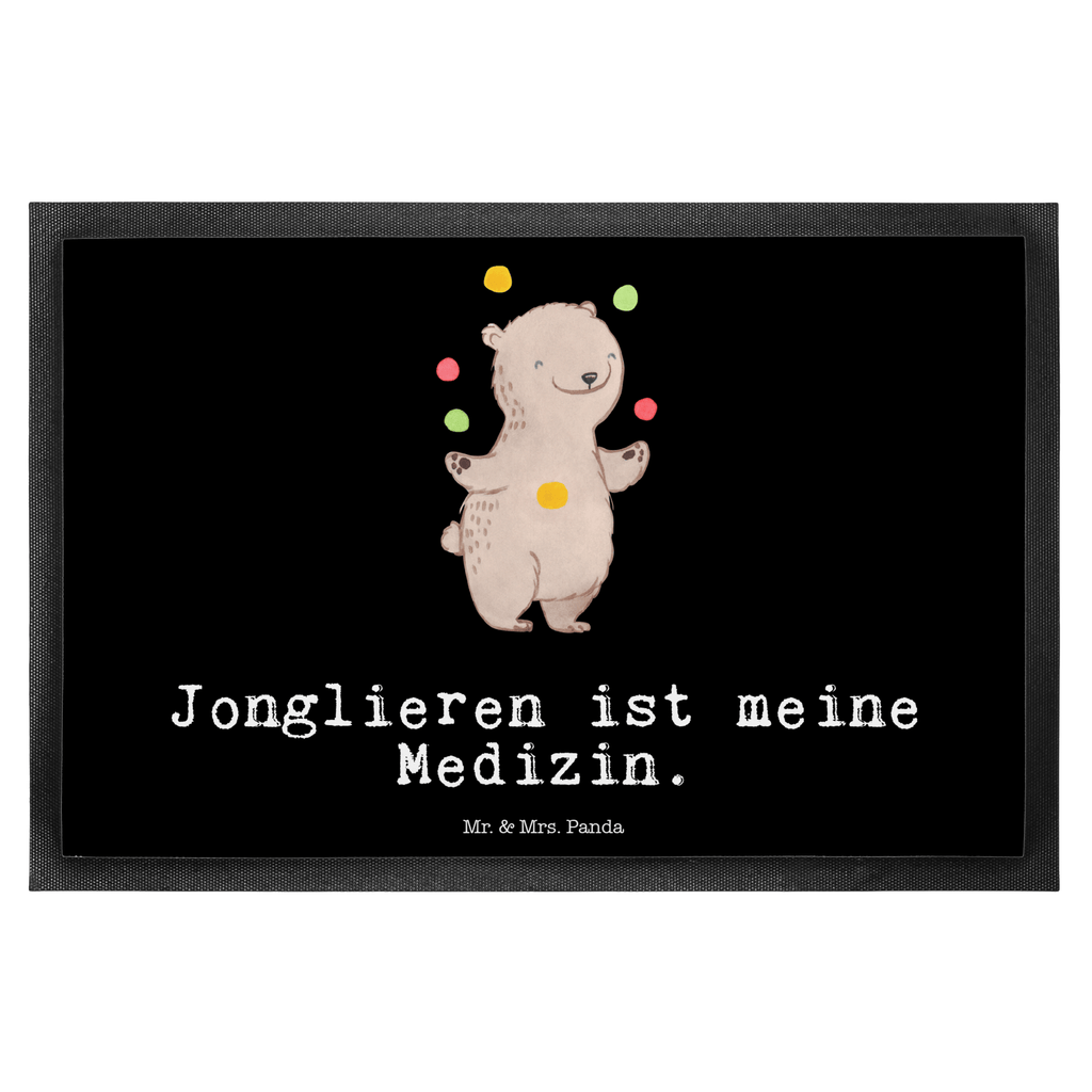Fußmatte Bär Jonglieren Medizin Jonglieren, Jongleur, Zirkus, Artistik Türvorleger, Schmutzmatte, Fußabtreter, Matte, Schmutzfänger, Fußabstreifer, Schmutzfangmatte, Türmatte, Motivfußmatte,  Haustürmatte, Vorleger  Geschenk, Sport, Sportart, Hobby, Schenken, Danke, Dankeschön, Auszeichnung, Gewinn, Sportler