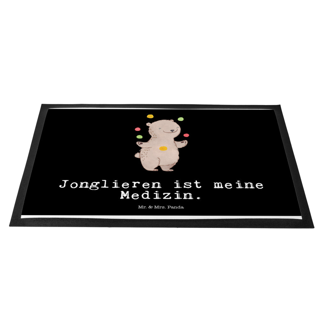 Fußmatte Bär Jonglieren Medizin Jonglieren, Jongleur, Zirkus, Artistik Türvorleger, Schmutzmatte, Fußabtreter, Matte, Schmutzfänger, Fußabstreifer, Schmutzfangmatte, Türmatte, Motivfußmatte,  Haustürmatte, Vorleger  Geschenk, Sport, Sportart, Hobby, Schenken, Danke, Dankeschön, Auszeichnung, Gewinn, Sportler