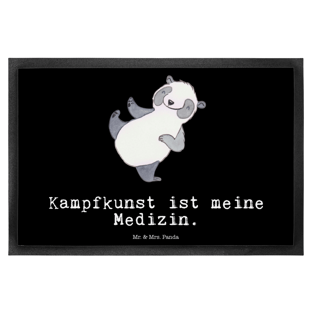 Fußmatte Panda Kampfkunst Medizin Kampfkunst, Kampfsportarten, Selbstverteidigung Türvorleger, Schmutzmatte, Fußabtreter, Matte, Schmutzfänger, Fußabstreifer, Schmutzfangmatte, Türmatte, Motivfußmatte,  Haustürmatte, Vorleger  Geschenk, Sport, Sportart, Hobby, Schenken, Danke, Dankeschön, Auszeichnung, Gewinn, Sportler