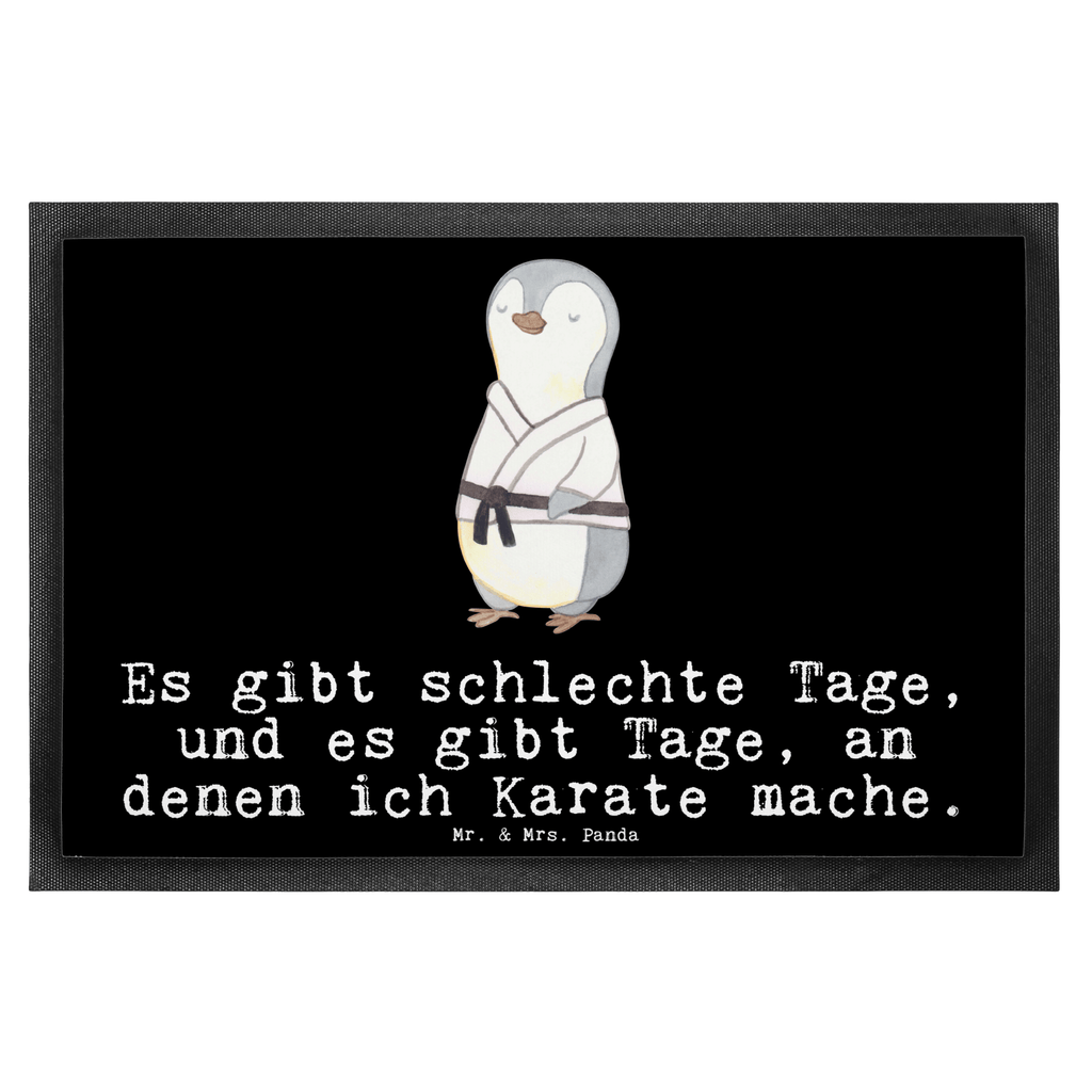 Fußmatte Pinguin Karate Tage Karate, Kampfsportart, Selbstverteidigung, Kampfkunst, Karate Verein Türvorleger, Schmutzmatte, Fußabtreter, Matte, Schmutzfänger, Fußabstreifer, Schmutzfangmatte, Türmatte, Motivfußmatte,  Haustürmatte, Vorleger  Geschenk, Sport, Sportart, Hobby, Schenken, Danke, Dankeschön, Auszeichnung, Gewinn, Sportler