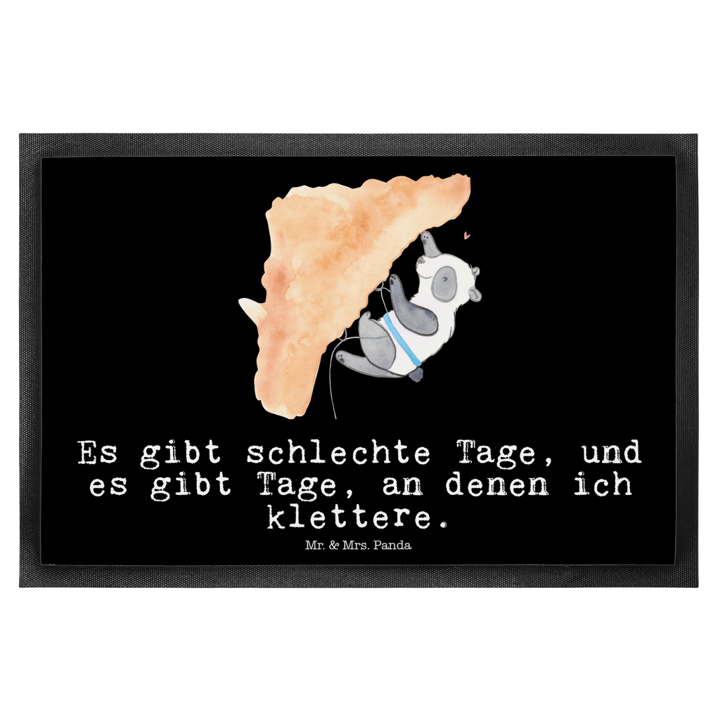 Fußmatte Panda Klettern Tage Klettern, Bouldern, Kletterhalle, Klettersport Türvorleger, Schmutzmatte, Fußabtreter, Matte, Schmutzfänger, Fußabstreifer, Schmutzfangmatte, Türmatte, Motivfußmatte,  Haustürmatte, Vorleger  Geschenk, Sport, Sportart, Hobby, Schenken, Danke, Dankeschön, Auszeichnung, Gewinn, Sportler