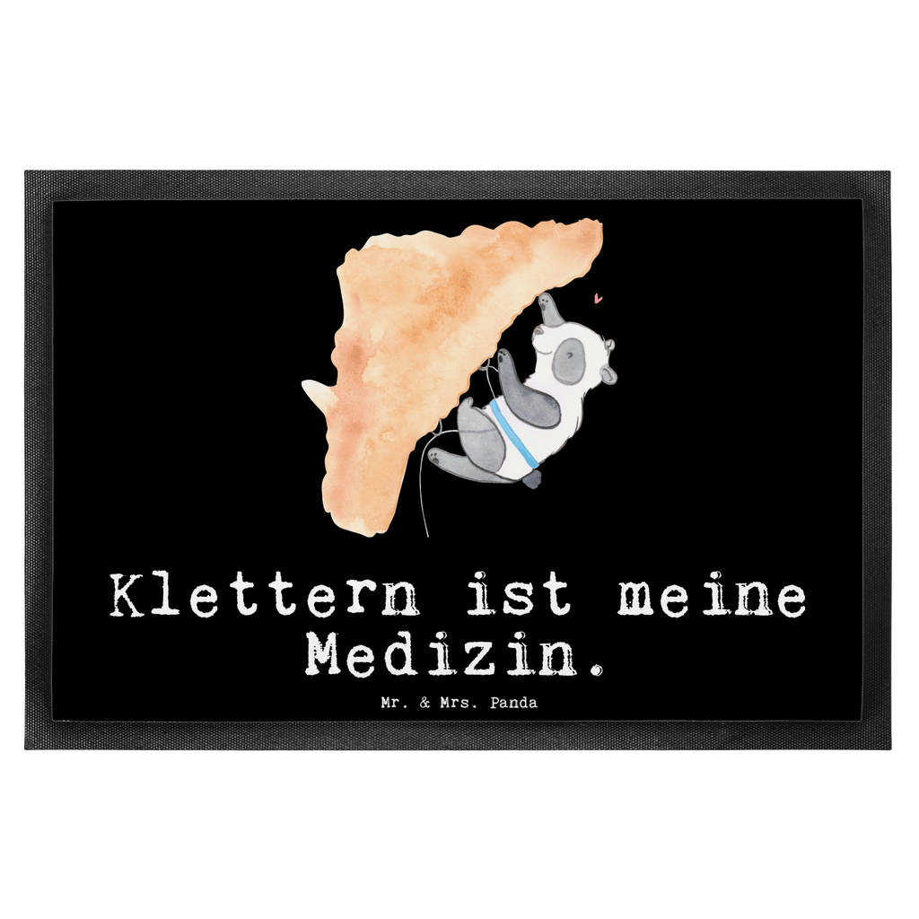 Fußmatte Panda Klettern Medizin Klettern, Bouldern, Kletterhalle, Klettersport Türvorleger, Schmutzmatte, Fußabtreter, Matte, Schmutzfänger, Fußabstreifer, Schmutzfangmatte, Türmatte, Motivfußmatte,  Haustürmatte, Vorleger  Geschenk, Sport, Sportart, Hobby, Schenken, Danke, Dankeschön, Auszeichnung, Gewinn, Sportler