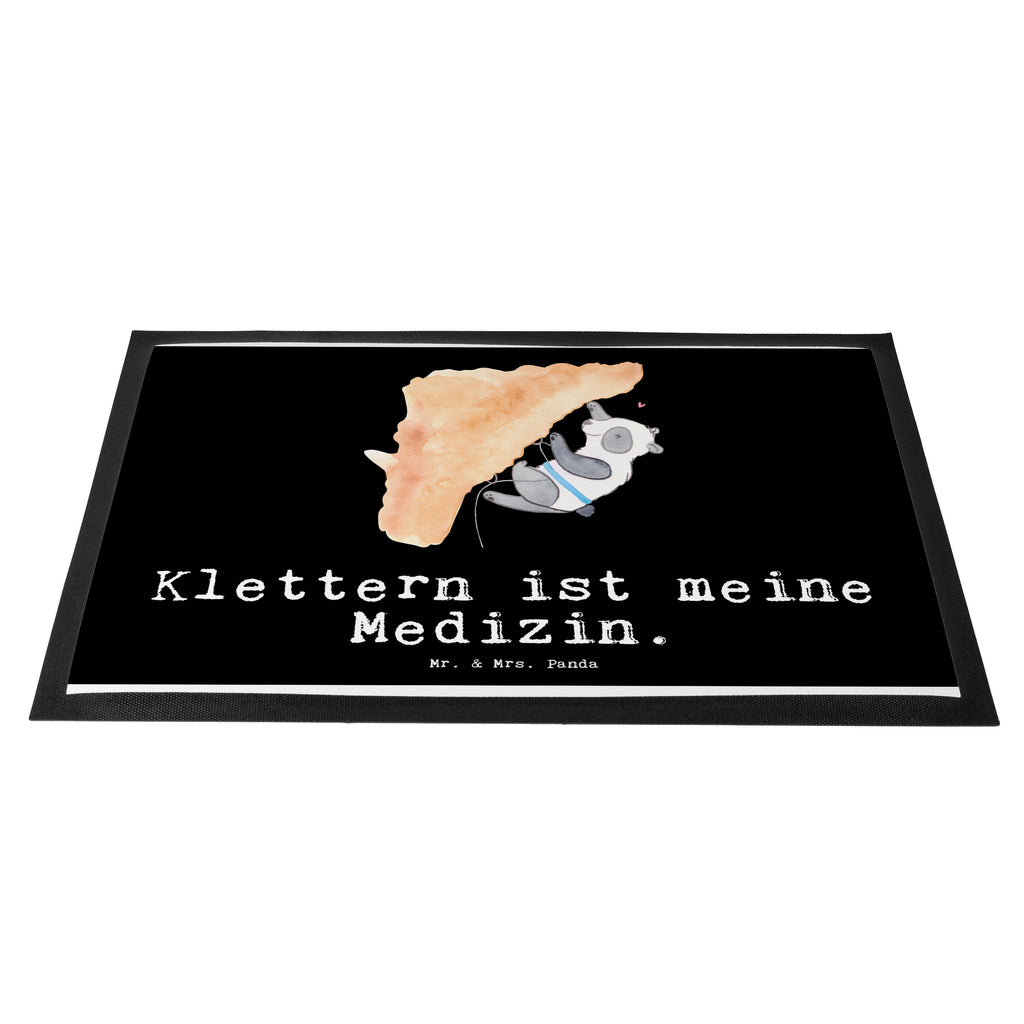 Fußmatte Panda Klettern Medizin Klettern, Bouldern, Kletterhalle, Klettersport Türvorleger, Schmutzmatte, Fußabtreter, Matte, Schmutzfänger, Fußabstreifer, Schmutzfangmatte, Türmatte, Motivfußmatte,  Haustürmatte, Vorleger  Geschenk, Sport, Sportart, Hobby, Schenken, Danke, Dankeschön, Auszeichnung, Gewinn, Sportler
