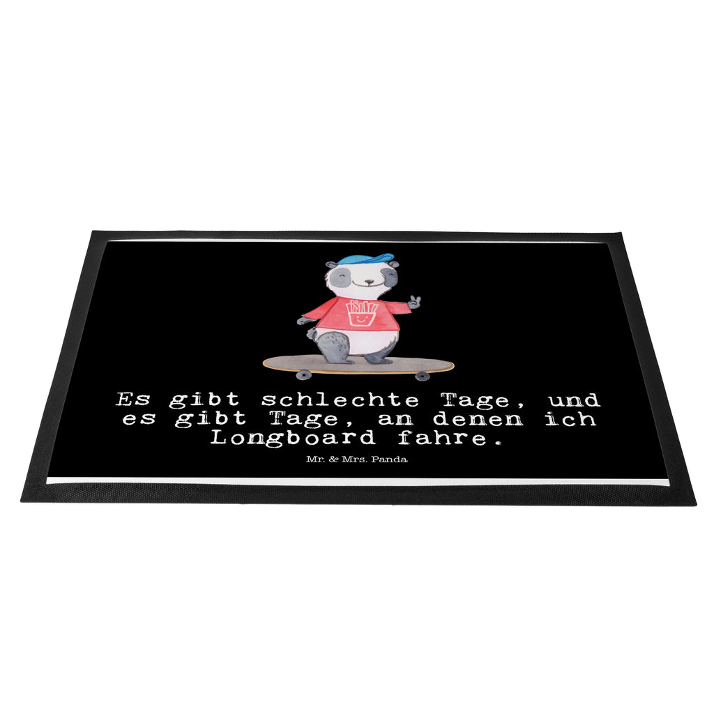 Fußmatte Panda Longboard fahren Tage Longboard fahren, Skaten Türvorleger, Schmutzmatte, Fußabtreter, Matte, Schmutzfänger, Fußabstreifer, Schmutzfangmatte, Türmatte, Motivfußmatte,  Haustürmatte, Vorleger  Geschenk, Sport, Sportart, Hobby, Schenken, Danke, Dankeschön, Auszeichnung, Gewinn, Sportler