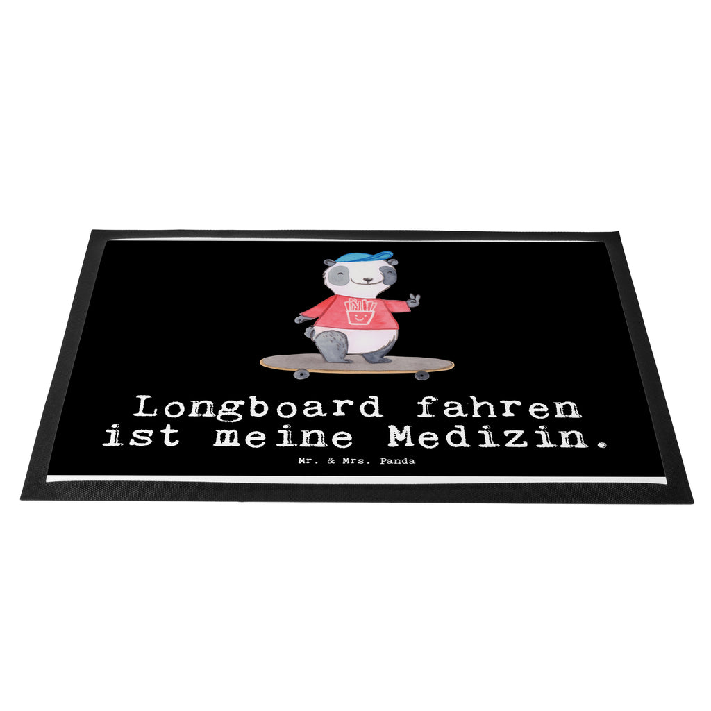Fußmatte Panda Longboard fahren Medizin Longboard fahren, Skaten, Rollbrettfahren, Longboardfahren, Roller Skaten, Skateboard fahren, Stunts Türvorleger, Schmutzmatte, Fußabtreter, Matte, Schmutzfänger, Fußabstreifer, Schmutzfangmatte, Türmatte, Motivfußmatte,  Haustürmatte, Vorleger  Geschenk, Sport, Sportart, Hobby, Schenken, Danke, Dankeschön, Auszeichnung, Gewinn, Sportler