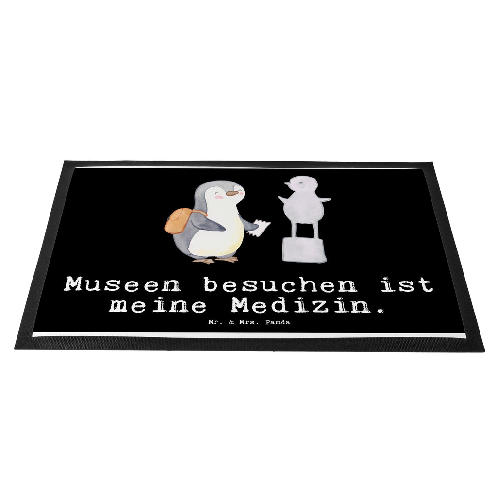 Fußmatte Pinguin Museum besuchen Medizin Museum besuchen, Museen Türvorleger, Schmutzmatte, Fußabtreter, Matte, Schmutzfänger, Fußabstreifer, Schmutzfangmatte, Türmatte, Motivfußmatte,  Haustürmatte, Vorleger  Geschenk, Sport, Sportart, Hobby, Schenken, Danke, Dankeschön, Auszeichnung, Gewinn, Sportler