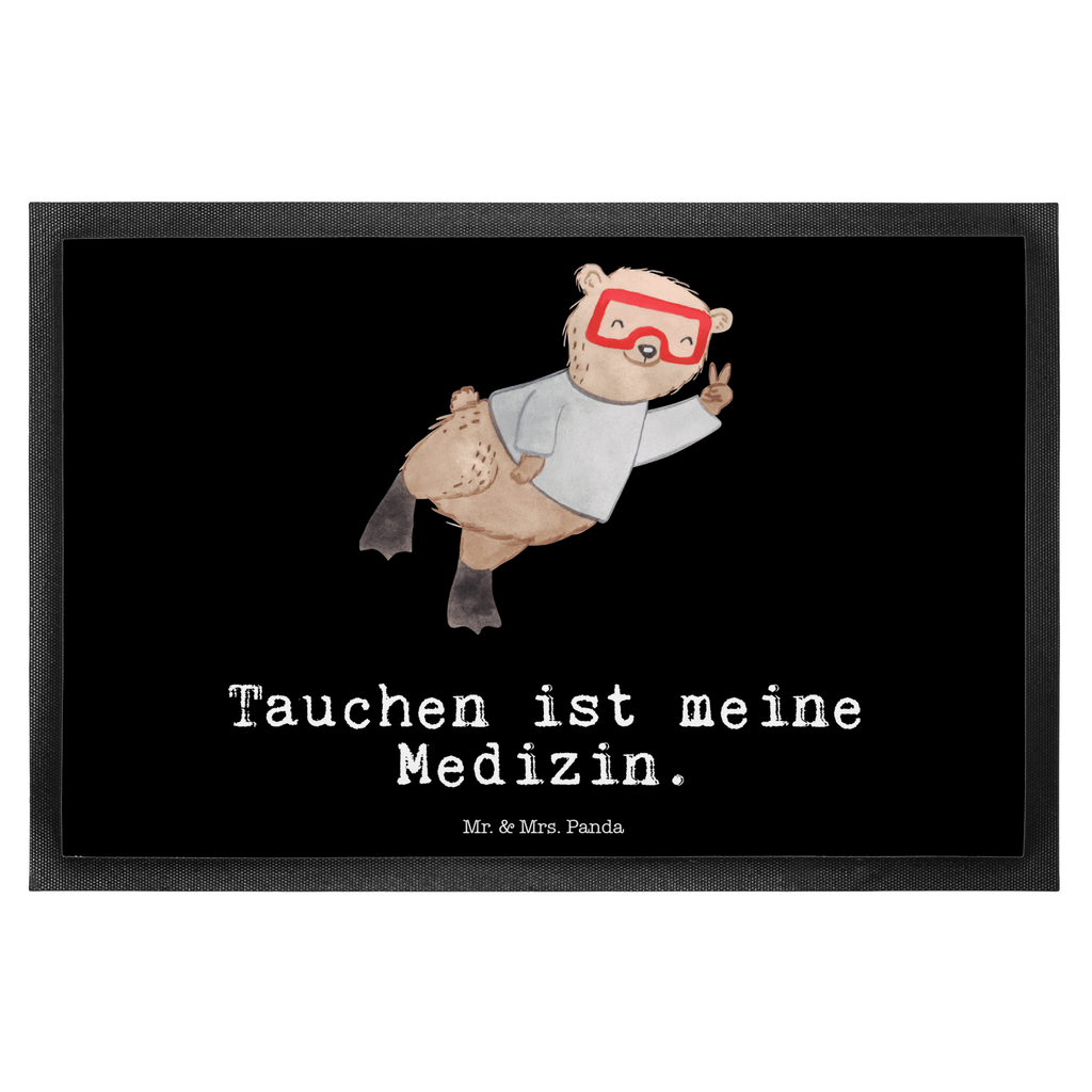 Fußmatte Bär Tauchen Medizin Türvorleger, Schmutzmatte, Fußabtreter, Matte, Schmutzfänger, Fußabstreifer, Schmutzfangmatte, Türmatte, Motivfußmatte, Haustürmatte, Vorleger, Geschenk, Sport, Sportart, Hobby, Schenken, Danke, Dankeschön, Auszeichnung, Gewinn, Sportler, Tauchen, schnorcheln, Tauchgang, Tauchschule, Diving, Dive, Unterwasserabenteuer, Tauchsport, Tiefseetauchen, Tauchausflug, Tauchsafari