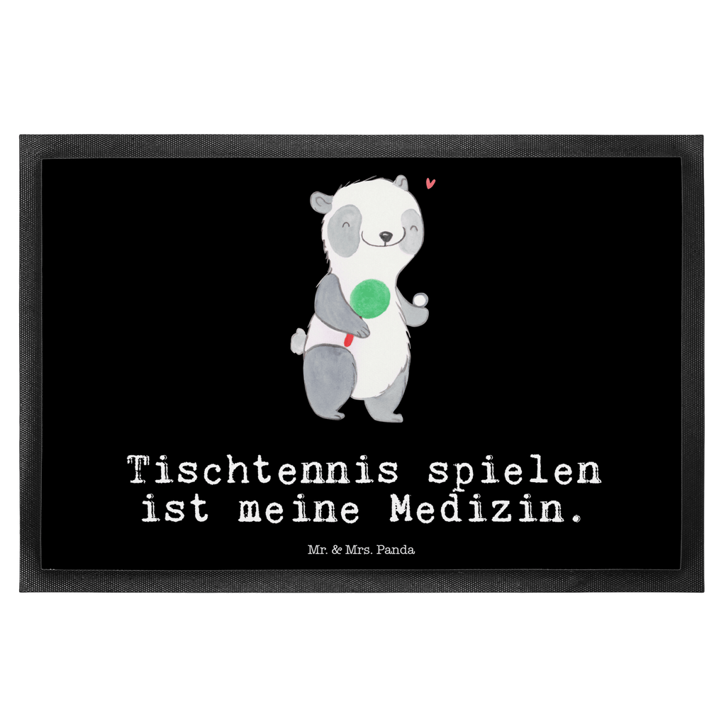 Fußmatte Panda Tischtennis Medizin Tischtennis, Tischtennis Bund, Tischtennis Verein, Ballsport Türvorleger, Schmutzmatte, Fußabtreter, Matte, Schmutzfänger, Fußabstreifer, Schmutzfangmatte, Türmatte, Motivfußmatte,  Haustürmatte, Vorleger  Geschenk, Sport, Sportart, Hobby, Schenken, Danke, Dankeschön, Auszeichnung, Gewinn, Sportler
