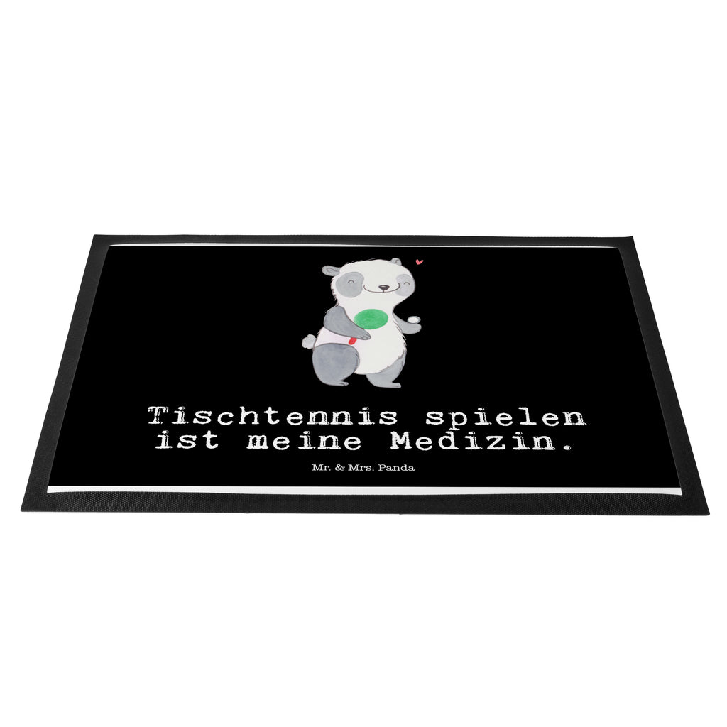 Fußmatte Panda Tischtennis Medizin Tischtennis, Tischtennis Bund, Tischtennis Verein, Ballsport Türvorleger, Schmutzmatte, Fußabtreter, Matte, Schmutzfänger, Fußabstreifer, Schmutzfangmatte, Türmatte, Motivfußmatte,  Haustürmatte, Vorleger  Geschenk, Sport, Sportart, Hobby, Schenken, Danke, Dankeschön, Auszeichnung, Gewinn, Sportler