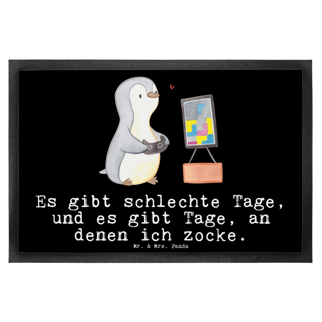 Fußmatte Pinguin Zocken Tage Zocken, Gaming, Videospiele, Videogames Türvorleger, Schmutzmatte, Fußabtreter, Matte, Schmutzfänger, Fußabstreifer, Schmutzfangmatte, Türmatte, Motivfußmatte,  Haustürmatte, Vorleger  Geschenk, Sport, Sportart, Hobby, Schenken, Danke, Dankeschön, Auszeichnung, Gewinn, Sportler
