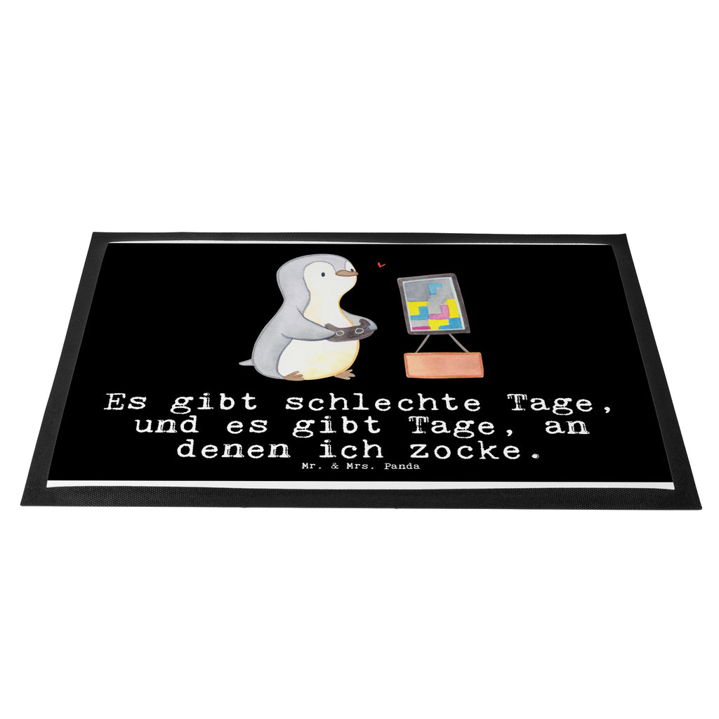 Fußmatte Pinguin Zocken Tage Zocken, Gaming, Videospiele, Videogames Türvorleger, Schmutzmatte, Fußabtreter, Matte, Schmutzfänger, Fußabstreifer, Schmutzfangmatte, Türmatte, Motivfußmatte,  Haustürmatte, Vorleger  Geschenk, Sport, Sportart, Hobby, Schenken, Danke, Dankeschön, Auszeichnung, Gewinn, Sportler