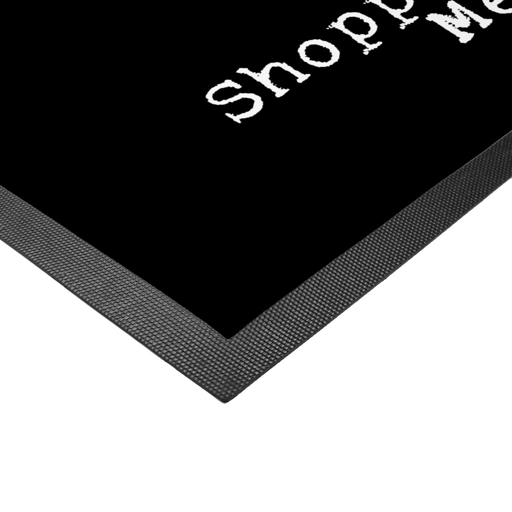 Fußmatte Panda Shopping Medizin Türvorleger, Schmutzmatte, Fußabtreter, Matte, Schmutzfänger, Fußabstreifer, Schmutzfangmatte, Türmatte, Motivfußmatte, Haustürmatte, Vorleger, Geschenk, Sport, Sportart, Hobby, Schenken, Danke, Dankeschön, Auszeichnung, Gewinn, Sportler, Shopping, shoppen, einkaufen