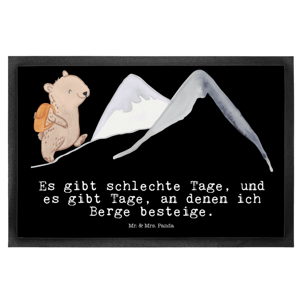 Fußmatte Bär Bergsteigen Tage Türvorleger, Schmutzmatte, Fußabtreter, Matte, Schmutzfänger, Fußabstreifer, Schmutzfangmatte, Türmatte, Motivfußmatte, Haustürmatte, Vorleger, Geschenk, Sport, Sportart, Hobby, Schenken, Danke, Dankeschön, Auszeichnung, Gewinn, Sportler, Bergsteigen, wandern, Bergsport, Trekking, Alpinismus, Alpinwandern