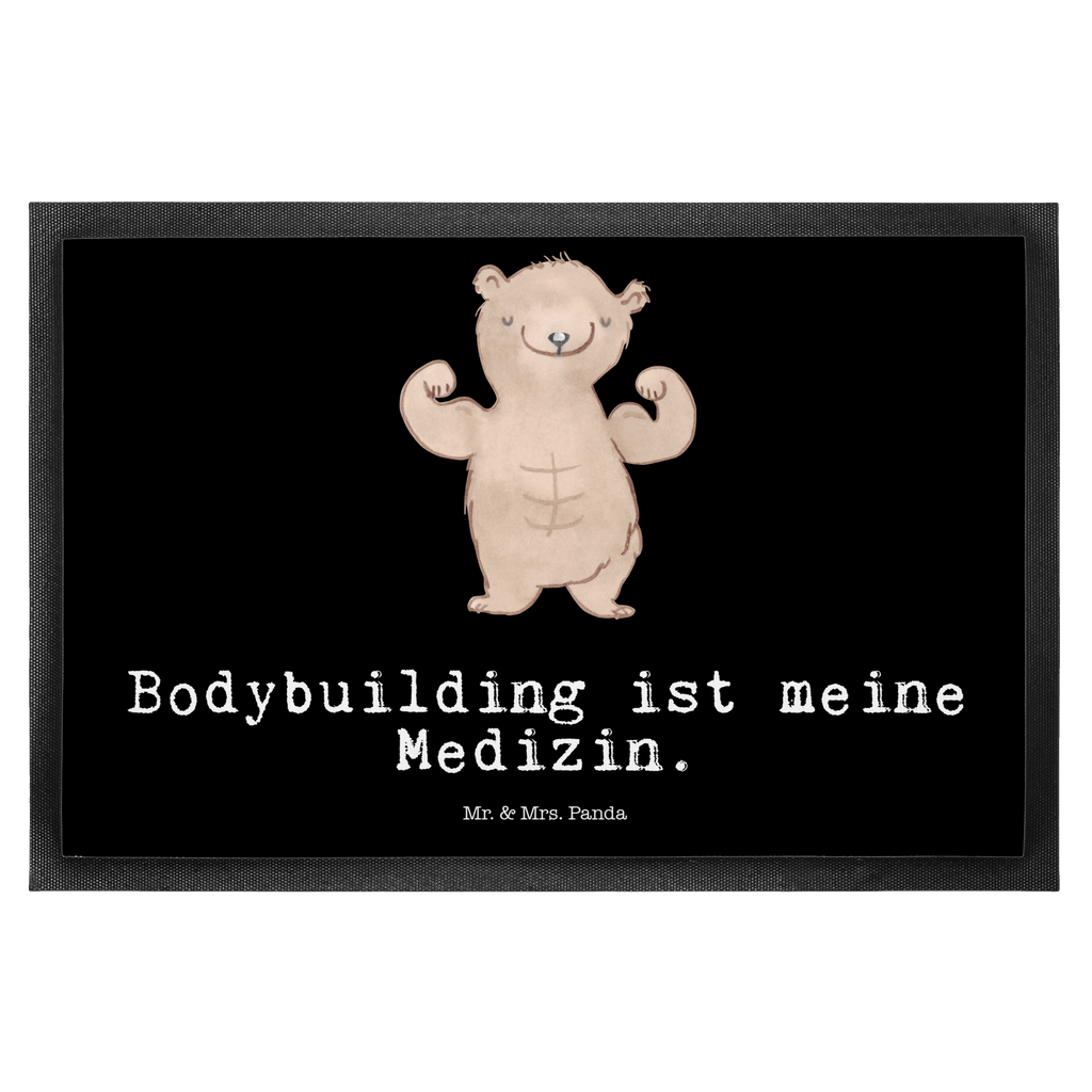 Fußmatte Bär Bodybuilding Medizin Bodybuilding, Muskelmasse, Sport, Körpergestaltung, Leistungssport, Gewichtheben, Fitnessstudio, Muskelaufbau, Krafttraining, Sportprogramm, Training, Fettabbau, Ausdauer, Stärke, Fitness, Kondition Türvorleger, Schmutzmatte, Fußabtreter, Matte, Schmutzfänger, Fußabstreifer, Schmutzfangmatte, Türmatte, Motivfußmatte,  Haustürmatte, Vorleger  Geschenk, Sport, Sportart, Hobby, Schenken, Danke, Dankeschön, Auszeichnung, Gewinn, Sportler