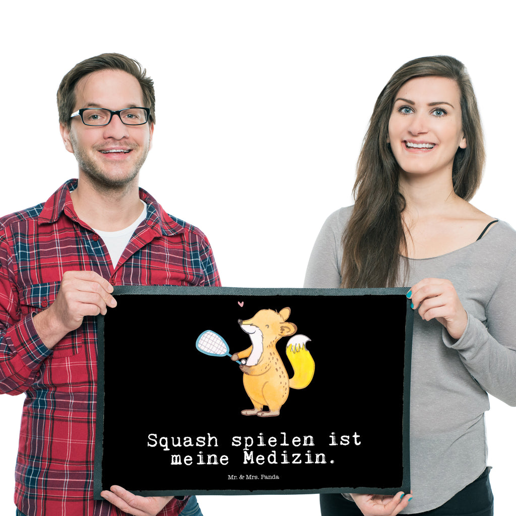 Fußmatte Fuchs Squash spielen Medizin Squash spielen, Squashhalle, Ballsport Türvorleger, Schmutzmatte, Fußabtreter, Matte, Schmutzfänger, Fußabstreifer, Schmutzfangmatte, Türmatte, Motivfußmatte,  Haustürmatte, Vorleger  Geschenk, Sport, Sportart, Hobby, Schenken, Danke, Dankeschön, Auszeichnung, Gewinn, Sportler