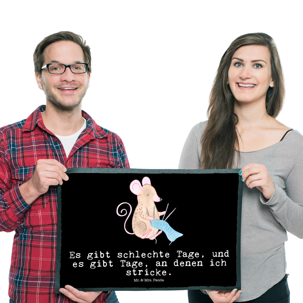 Fußmatte Maus Stricken Tage Stricken, DIY Türvorleger, Schmutzmatte, Fußabtreter, Matte, Schmutzfänger, Fußabstreifer, Schmutzfangmatte, Türmatte, Motivfußmatte,  Haustürmatte, Vorleger  Geschenk, Sport, Sportart, Hobby, Schenken, Danke, Dankeschön, Auszeichnung, Gewinn, Sportler