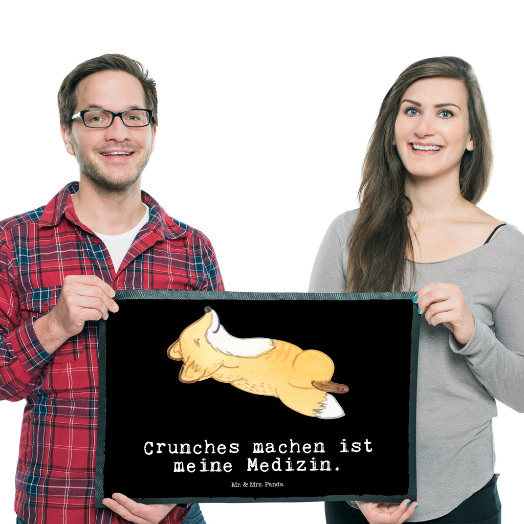 Fußmatte Fuchs Crunches Medizin Crunches, Fitness, Bauchpressen, Fitnessstudio Türvorleger, Schmutzmatte, Fußabtreter, Matte, Schmutzfänger, Fußabstreifer, Schmutzfangmatte, Türmatte, Motivfußmatte,  Haustürmatte, Vorleger  Geschenk, Sport, Sportart, Hobby, Schenken, Danke, Dankeschön, Auszeichnung, Gewinn, Sportler