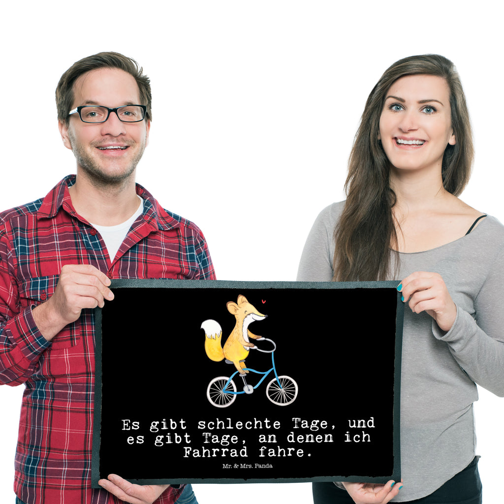 Fußmatte Fuchs Fahrrad fahren Tage Fahrrad fahren, Radeln, Trekking, Mountainbiking, Radsport Türvorleger, Schmutzmatte, Fußabtreter, Matte, Schmutzfänger, Fußabstreifer, Schmutzfangmatte, Türmatte, Motivfußmatte,  Haustürmatte, Vorleger  Geschenk, Sport, Sportart, Hobby, Schenken, Danke, Dankeschön, Auszeichnung, Gewinn, Sportler