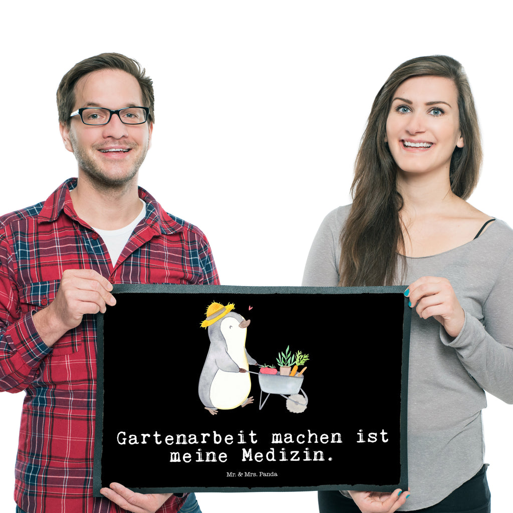 Fußmatte Pinguin Gartenarbeit Medizin Gartenarbeit, Urban gardening, Gärtnern, Gartenpflege Türvorleger, Schmutzmatte, Fußabtreter, Matte, Schmutzfänger, Fußabstreifer, Schmutzfangmatte, Türmatte, Motivfußmatte,  Haustürmatte, Vorleger  Geschenk, Sport, Sportart, Hobby, Schenken, Danke, Dankeschön, Auszeichnung, Gewinn, Sportler