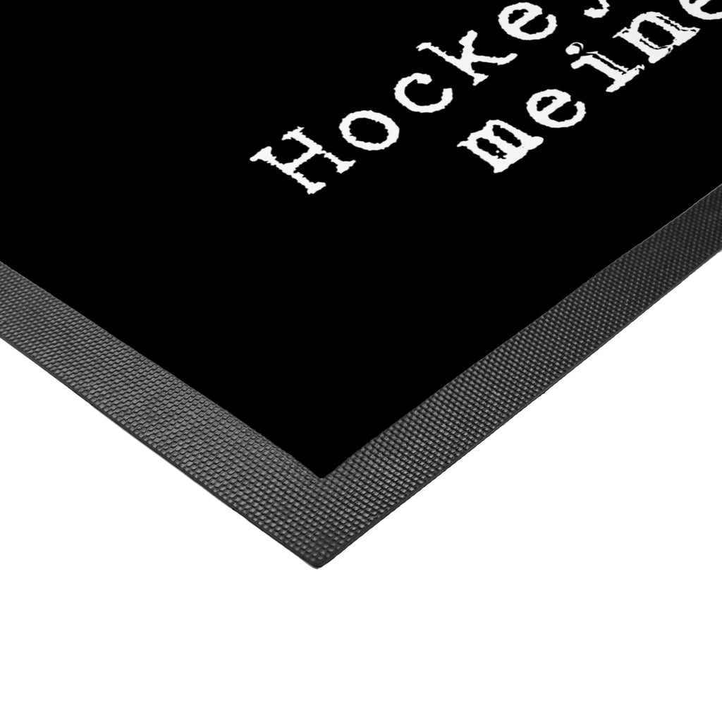 Fußmatte Panda Hockey spielen Medizin Hockey spielen, Feldhockey, Hockeyschläger, Hockey Verein Türvorleger, Schmutzmatte, Fußabtreter, Matte, Schmutzfänger, Fußabstreifer, Schmutzfangmatte, Türmatte, Motivfußmatte,  Haustürmatte, Vorleger  Geschenk, Sport, Sportart, Hobby, Schenken, Danke, Dankeschön, Auszeichnung, Gewinn, Sportler