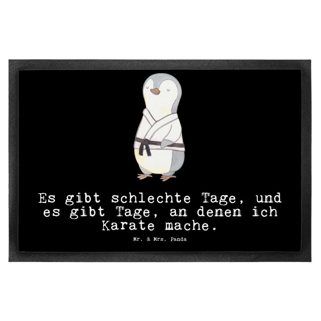 Fußmatte Pinguin Karate Tage Karate, Kampfsportart, Selbstverteidigung, Kampfkunst, Karate Verein Türvorleger, Schmutzmatte, Fußabtreter, Matte, Schmutzfänger, Fußabstreifer, Schmutzfangmatte, Türmatte, Motivfußmatte,  Haustürmatte, Vorleger  Geschenk, Sport, Sportart, Hobby, Schenken, Danke, Dankeschön, Auszeichnung, Gewinn, Sportler