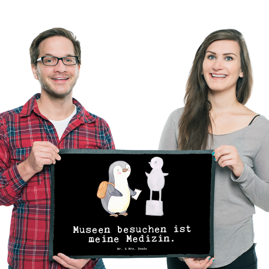Fußmatte Pinguin Museum besuchen Medizin Museum besuchen, Museen Türvorleger, Schmutzmatte, Fußabtreter, Matte, Schmutzfänger, Fußabstreifer, Schmutzfangmatte, Türmatte, Motivfußmatte,  Haustürmatte, Vorleger  Geschenk, Sport, Sportart, Hobby, Schenken, Danke, Dankeschön, Auszeichnung, Gewinn, Sportler