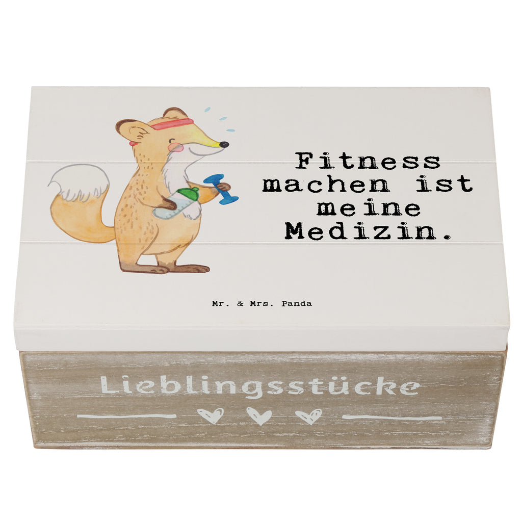 Holzkiste Fuchs Fitness Medizin Fitness, Sport, Sport treiben, Fitnessstudio, Sportclub, Kraftsport Holzkiste, Kiste, Schatzkiste, Truhe, Schatulle, XXL,  Erinnerungsbox, Erinnerungskiste, Dekokiste, Aufbewahrungsbox  Geschenk, Sport, Sportart, Hobby, Schenken, Danke, Dankeschön, Auszeichnung, Gewinn, Sportler