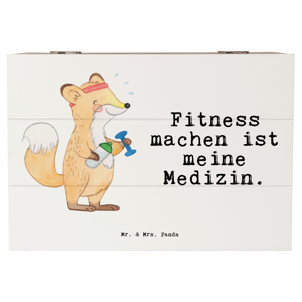 Holzkiste Fuchs Fitness Medizin Fitness, Sport, Sport treiben, Fitnessstudio, Sportclub, Kraftsport Holzkiste, Kiste, Schatzkiste, Truhe, Schatulle, XXL,  Erinnerungsbox, Erinnerungskiste, Dekokiste, Aufbewahrungsbox  Geschenk, Sport, Sportart, Hobby, Schenken, Danke, Dankeschön, Auszeichnung, Gewinn, Sportler