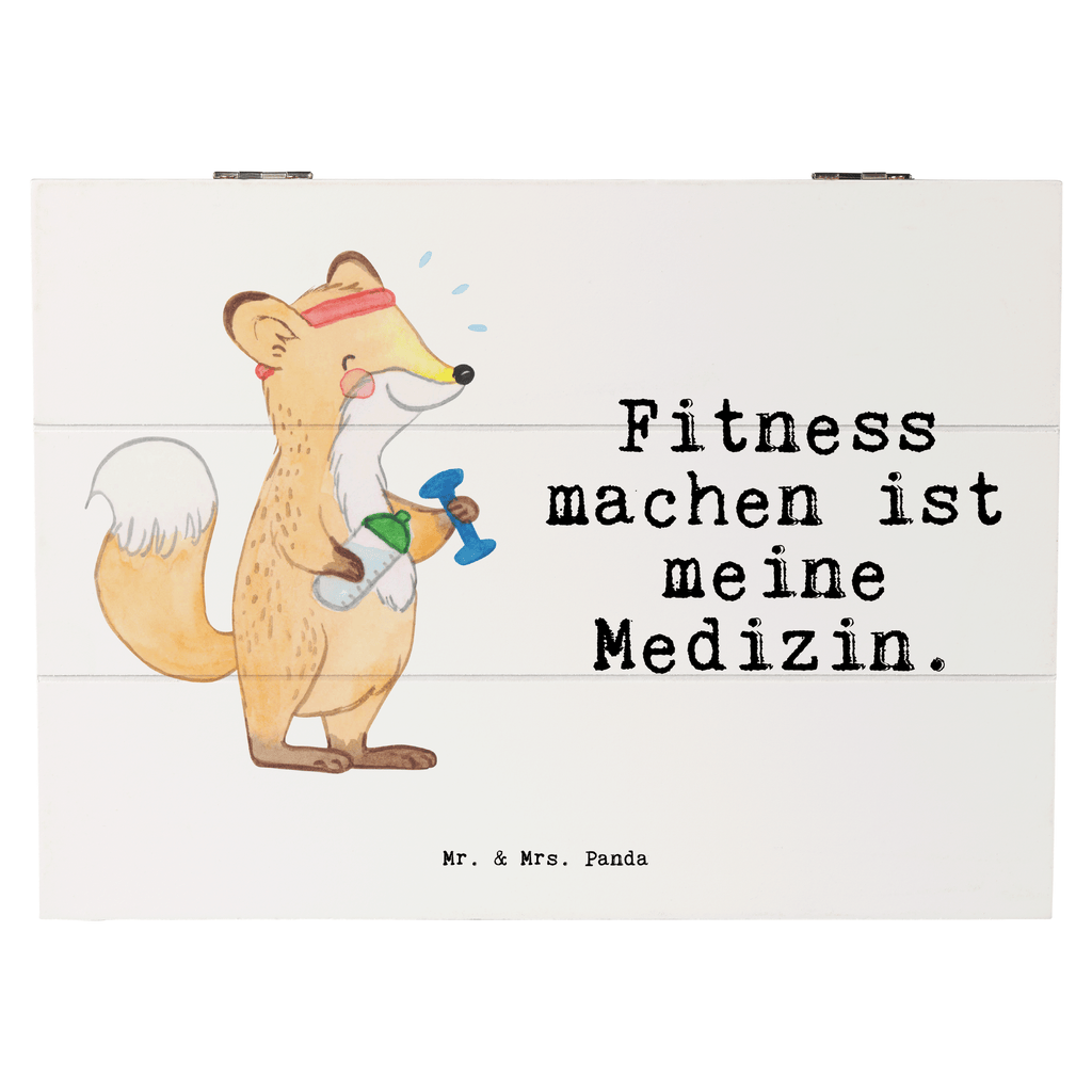 Holzkiste Fuchs Fitness Medizin Fitness, Sport, Sport treiben, Fitnessstudio, Sportclub, Kraftsport Holzkiste, Kiste, Schatzkiste, Truhe, Schatulle, XXL,  Erinnerungsbox, Erinnerungskiste, Dekokiste, Aufbewahrungsbox  Geschenk, Sport, Sportart, Hobby, Schenken, Danke, Dankeschön, Auszeichnung, Gewinn, Sportler