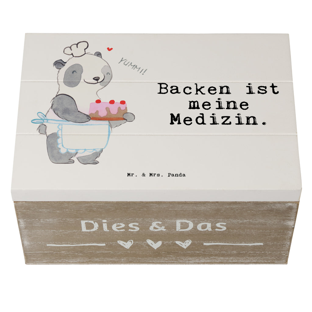 Holzkiste Panda Backen Medizin backen, Hobbybäcker, Kuchen backen Holzkiste, Kiste, Schatzkiste, Truhe, Schatulle, XXL,  Erinnerungsbox, Erinnerungskiste, Dekokiste, Aufbewahrungsbox  Geschenk, Sport, Sportart, Hobby, Schenken, Danke, Dankeschön, Auszeichnung, Gewinn, Sportler